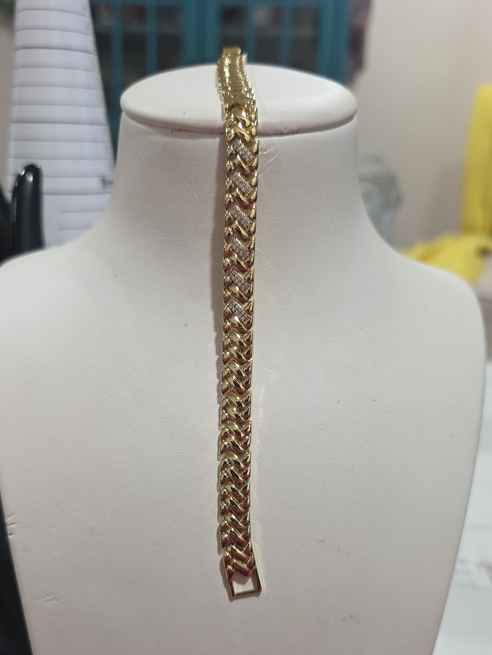 14k Classic Gold Plated Braided Link Bracelet - Women Jewelry